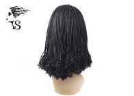 Custom Box Braids Lace Front Synthetic Braided Wigs For Black Ladies No Shedding