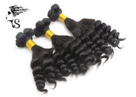 Black Brazilian Virgin Human Hair Aunty Funmi Weft Hair Extensions Soft Smooth